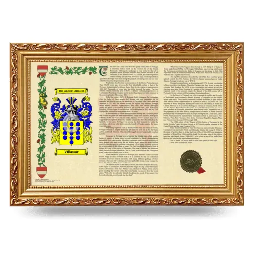 Villamor Armorial Landscape Framed - Gold