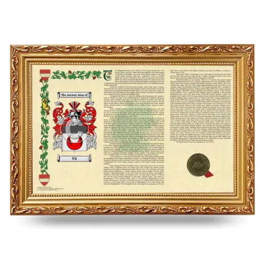 Vit Armorial Landscape Framed - Gold