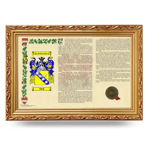 Vitek Armorial Landscape Framed - Gold