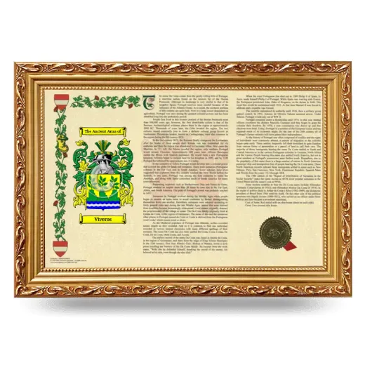 Viveros Armorial Landscape Framed - Gold