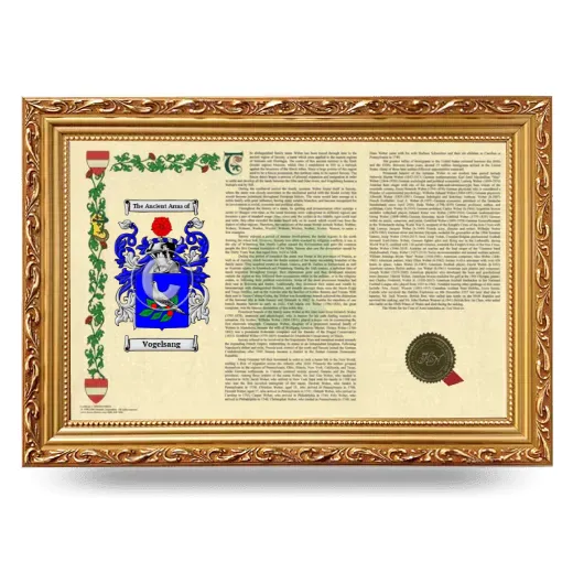 Vogelsang Armorial Landscape Framed - Gold