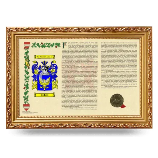 Volkers Armorial Landscape Framed - Gold