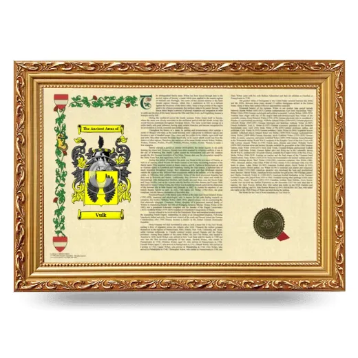 Vulk Armorial Landscape Framed - Gold