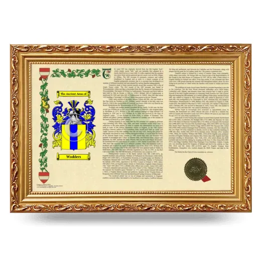 Wadders Armorial Landscape Framed - Gold