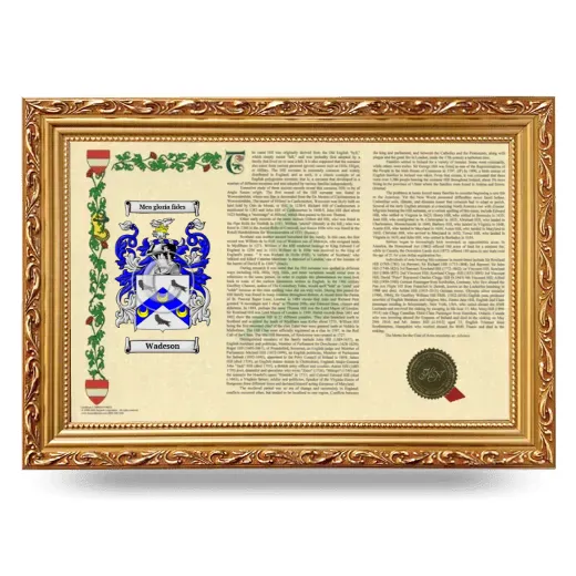 Wadeson Armorial Landscape Framed - Gold