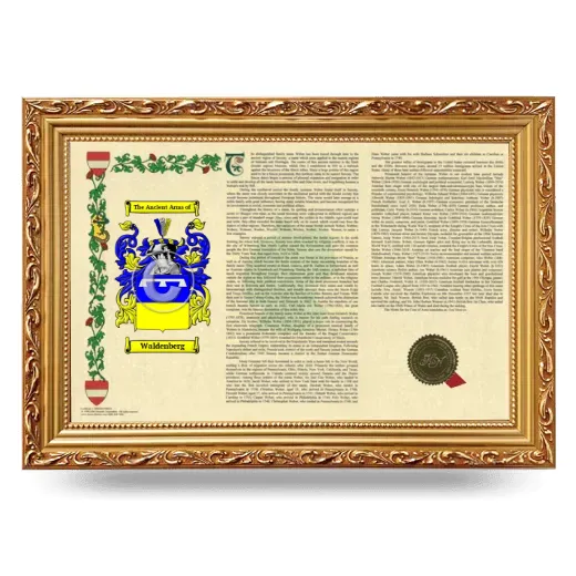Waldenberg Armorial Landscape Framed - Gold