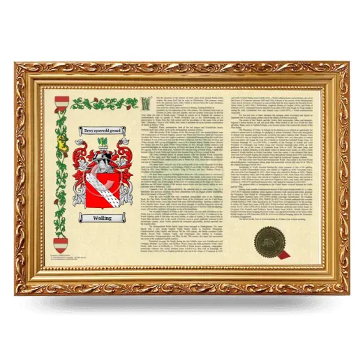 Walling Armorial Landscape Framed - Gold
