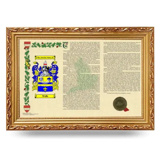 Walls Armorial Landscape Framed - Gold