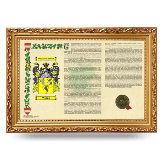 Walmo Armorial Landscape Framed - Gold