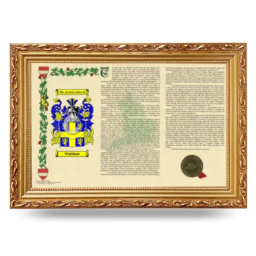 Walshaw Armorial Landscape Framed - Gold