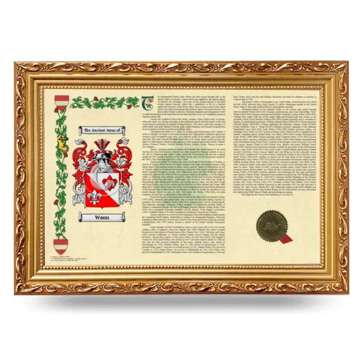 Wann Armorial Landscape Framed - Gold