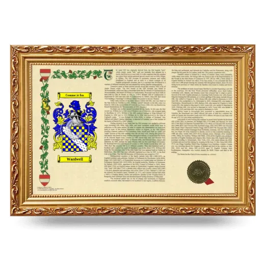 Wardwell Armorial Landscape Framed - Gold