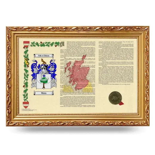 Wats Armorial Landscape Framed - Gold