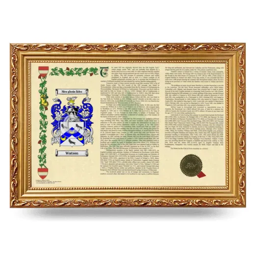 Watson Armorial Landscape Framed - Gold