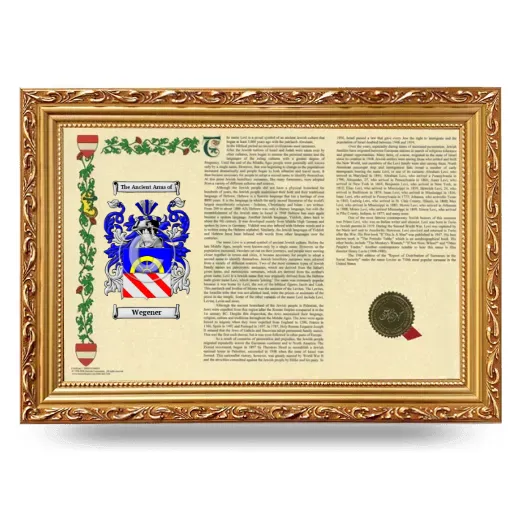 Wegener Armorial Landscape Framed - Gold
