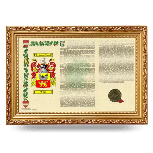 Weigl Armorial Landscape Framed - Gold