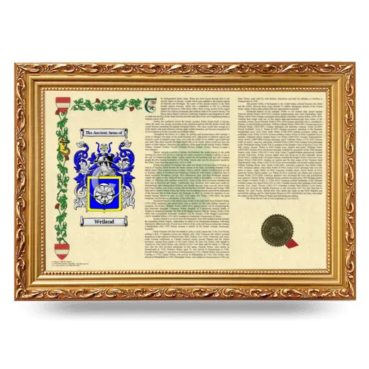 Weiland Armorial Landscape Framed - Gold