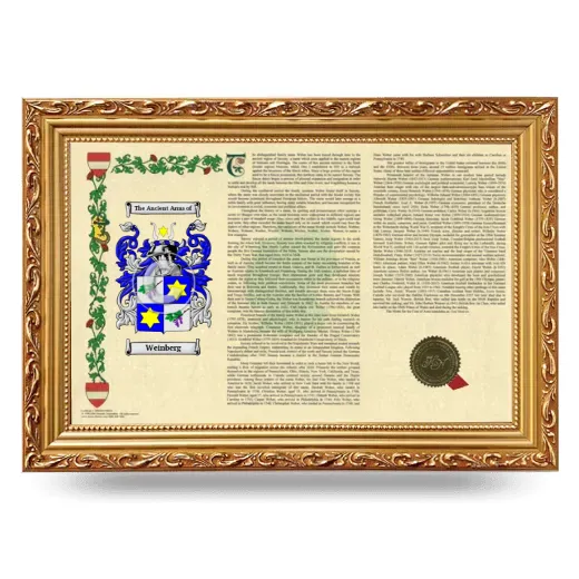 Weinberg Armorial Landscape Framed - Gold