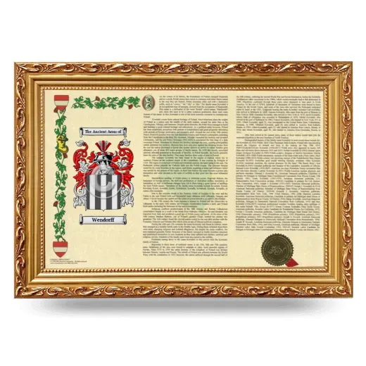 Wendorff Armorial Landscape Framed - Gold