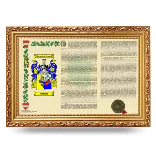 Wernick Armorial Landscape Framed - Gold