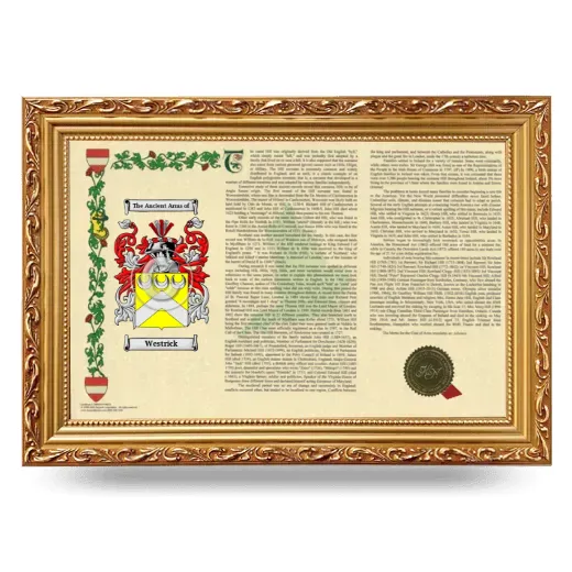 Westrick Armorial Landscape Framed - Gold