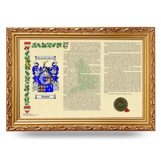 Weyant Armorial Landscape Framed - Gold