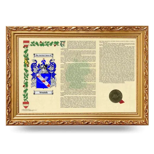 Weyrich Armorial Landscape Framed - Gold