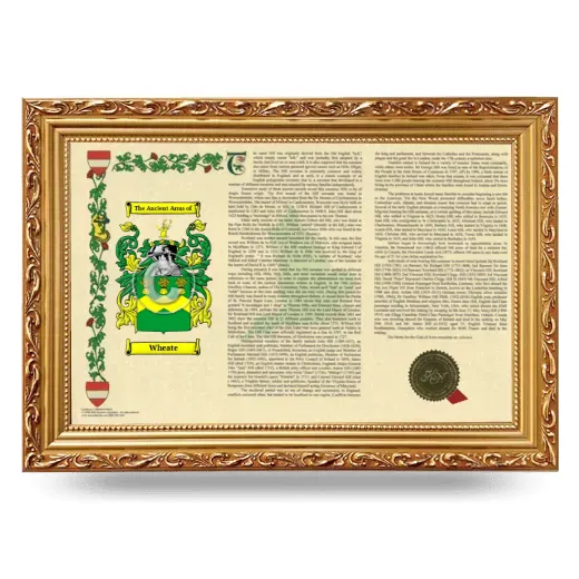 Wheate Armorial Landscape Framed - Gold