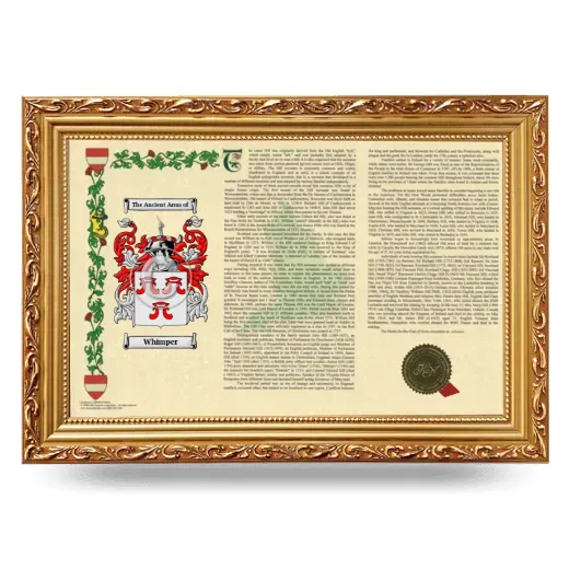 Whimper Armorial Landscape Framed - Gold