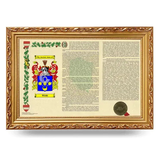 Wicki Armorial Landscape Framed - Gold