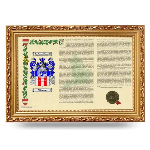 Widman Armorial Landscape Framed - Gold