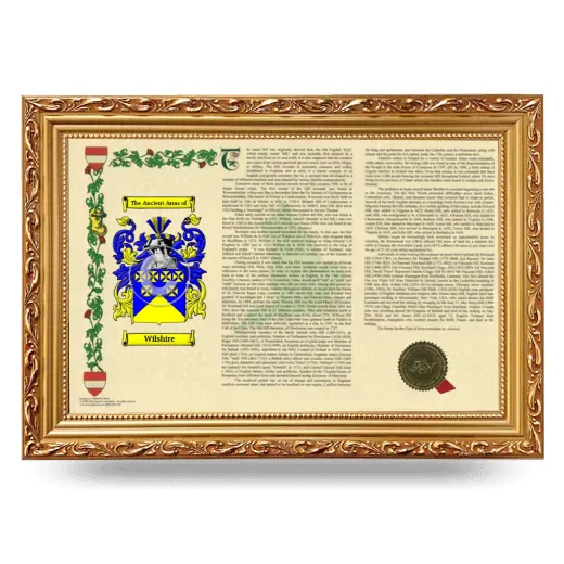 Wilshire Armorial Landscape Framed - Gold