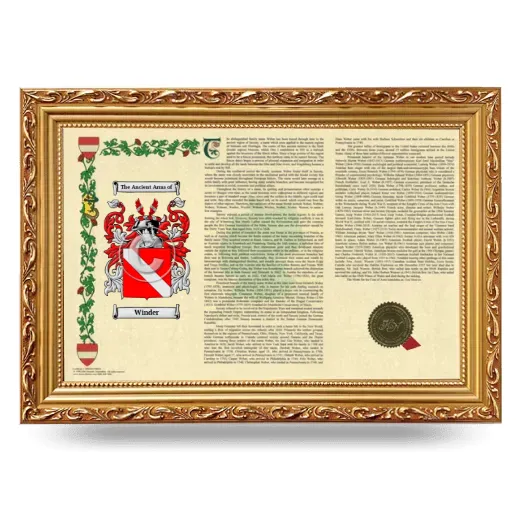 Winder Armorial Landscape Framed - Gold