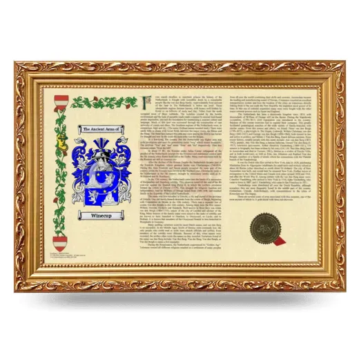 Winecup Armorial Landscape Framed - Gold