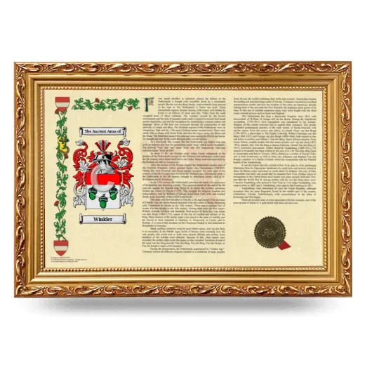 Winkler Armorial Landscape Framed - Gold