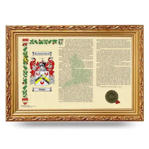 Winley Armorial Landscape Framed - Gold