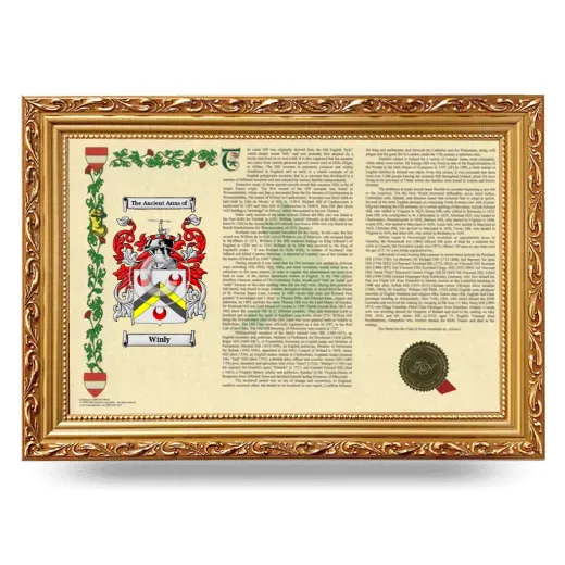Winly Armorial Landscape Framed - Gold