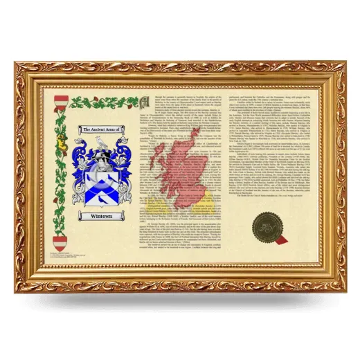Wintown Armorial Landscape Framed - Gold