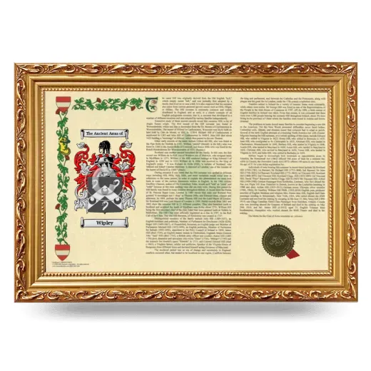 Wipley Armorial Landscape Framed - Gold