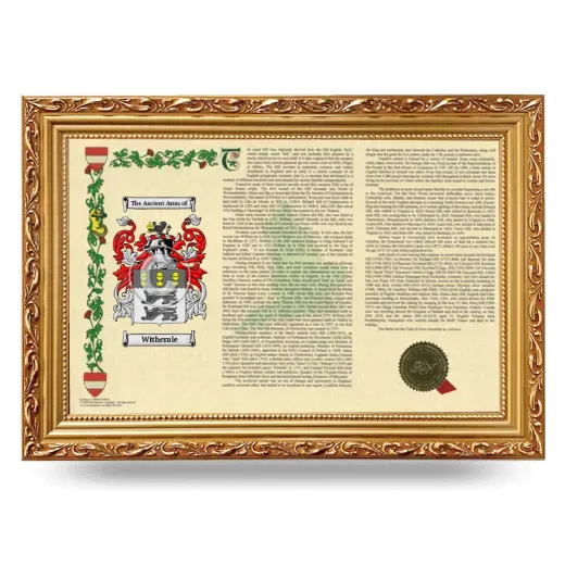 Witherale Armorial Landscape Framed - Gold