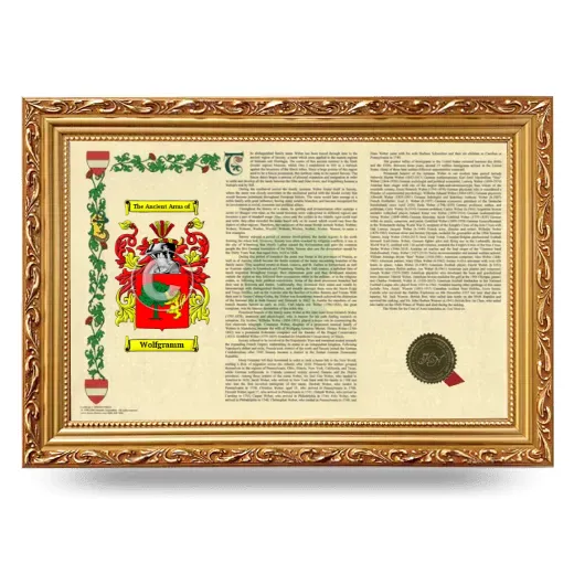 Wolfgramm Armorial Landscape Framed - Gold