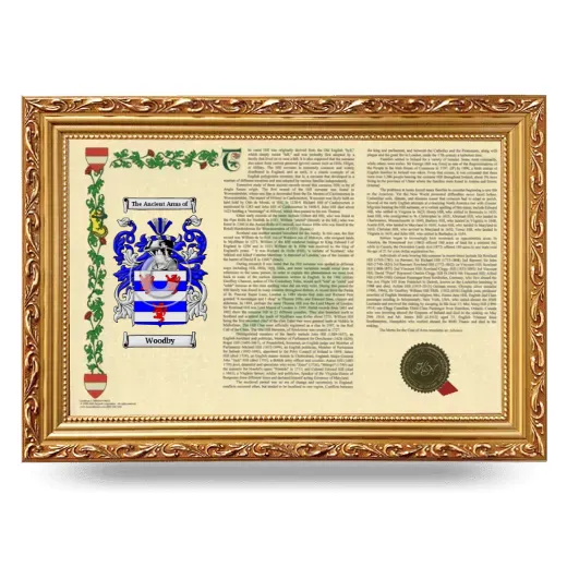Woodby Armorial Landscape Framed - Gold