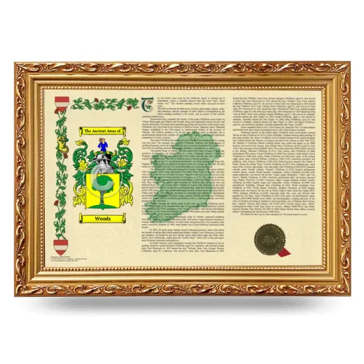 Woods Armorial Landscape Framed - Gold