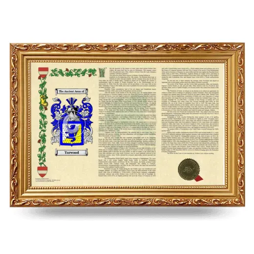 Yarwood Armorial Landscape Framed - Gold