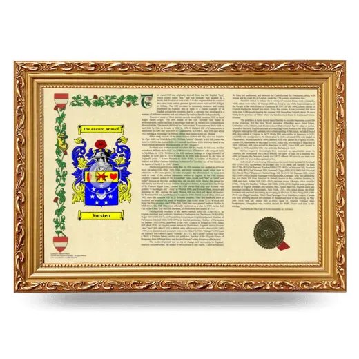 Yorsten Armorial Landscape Framed - Gold