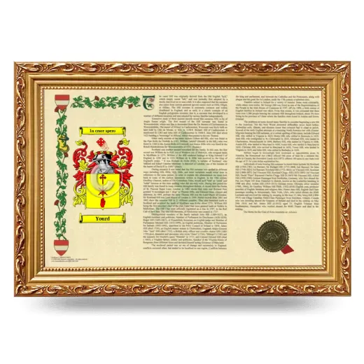 Yourd Armorial Landscape Framed - Gold