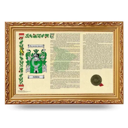Zaldaña Armorial Landscape Framed - Gold