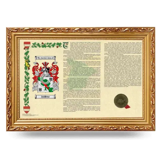 Zaldivar Armorial Landscape Framed - Gold
