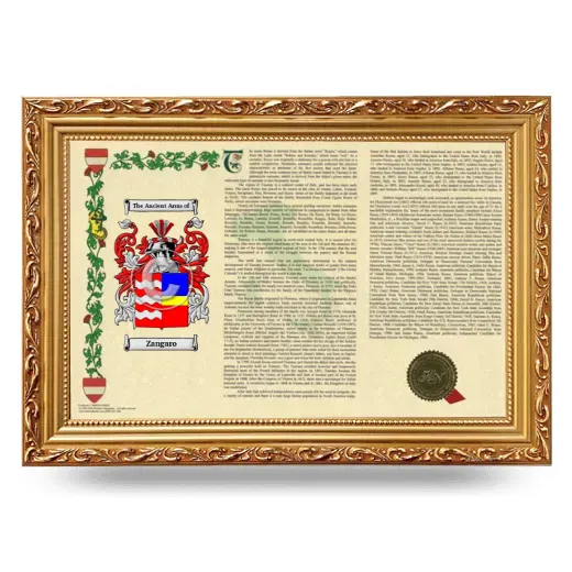 Zangaro Armorial Landscape Framed - Gold