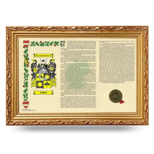 Zehner Armorial Landscape Framed - Gold